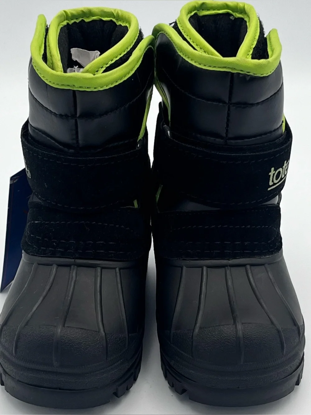 Totes Cody Insulated Snow Boots Black/Lime Green Size 5 Toddler